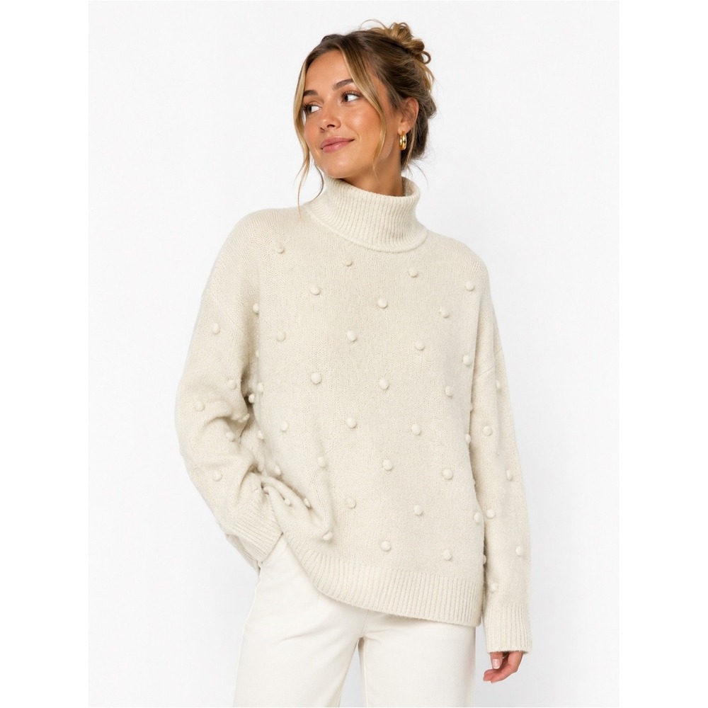 Madewell‎ Snowglobe Bobble Turtleneck Sweater Medium